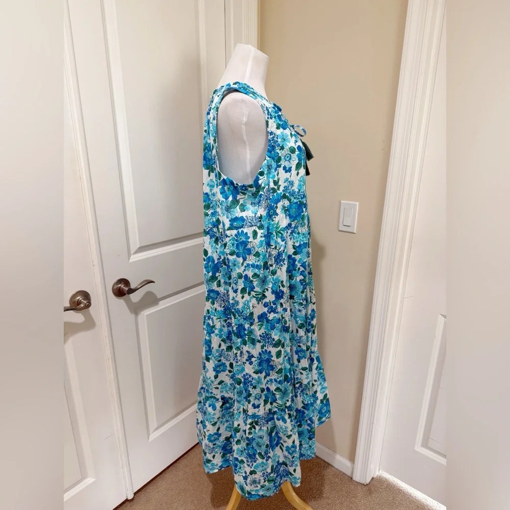 NWOT Tuckernuck Paloma Beach Caftan Blooming Garden Salty Maxi Dress Size XL - Picture 5 of 9